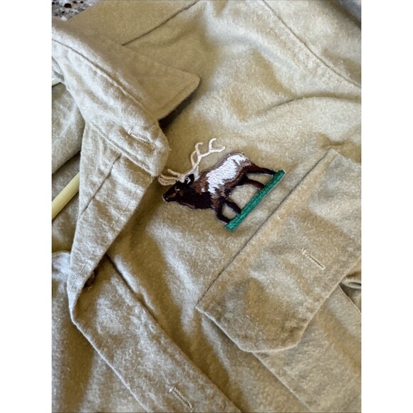Vintage CABELA'S Deer Buck Embroidered Button-Down Pocket Work Outdoors Shirt XL - Picture 3 of 10